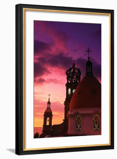 Church of Guadalupe at Sunset-Randy Faris-Framed Photographic Print