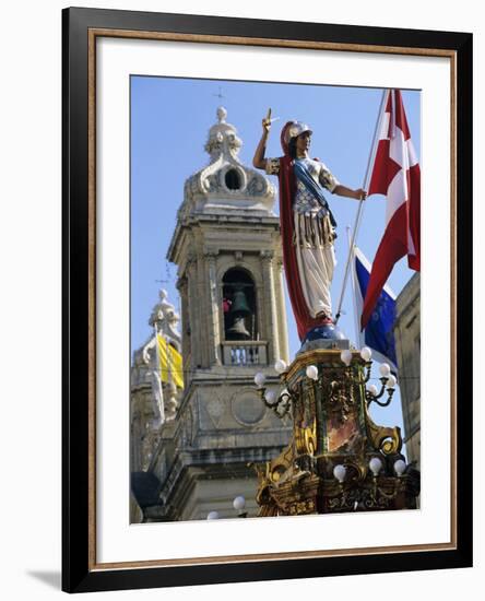 Church of Our Lady of Victories During Celebrations for Victory Day on 8th September, Senglea, Malt-Stuart Black-Framed Photographic Print