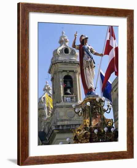 Church of Our Lady of Victories During Celebrations for Victory Day on 8th September, Senglea, Malt-Stuart Black-Framed Photographic Print