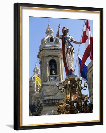 Church of Our Lady of Victories During Celebrations for Victory Day on 8th September, Senglea, Malt-Stuart Black-Framed Photographic Print