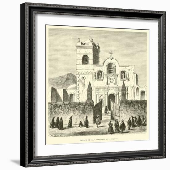 Church of San Francisco at Arequipa-Édouard Riou-Framed Giclee Print