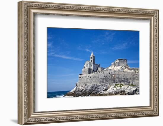 Church of San Pietro, Entrance to the Harbor, Portovenere, Italy-Terry Eggers-Framed Photographic Print