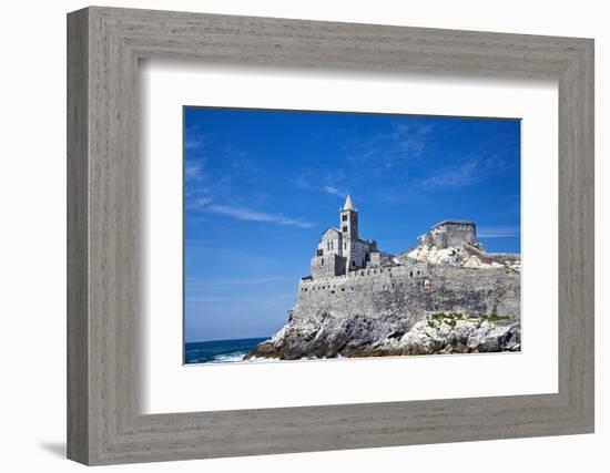 Church of San Pietro, Entrance to the Harbor, Portovenere, Italy-Terry Eggers-Framed Photographic Print