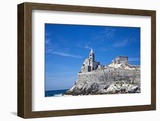 Church of San Pietro, Entrance to the Harbor, Portovenere, Italy-Terry Eggers-Framed Photographic Print