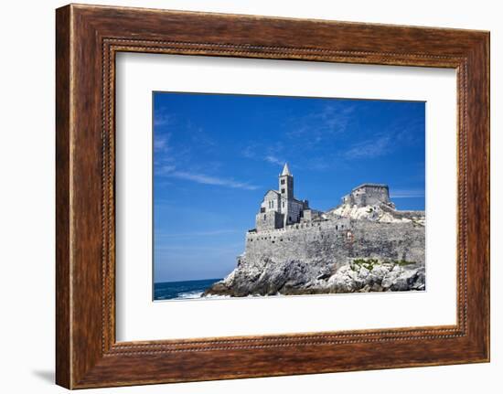 Church of San Pietro, Entrance to the Harbor, Portovenere, Italy-Terry Eggers-Framed Photographic Print