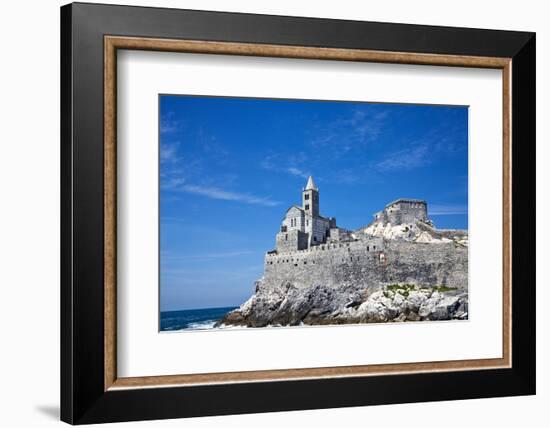 Church of San Pietro, Entrance to the Harbor, Portovenere, Italy-Terry Eggers-Framed Photographic Print