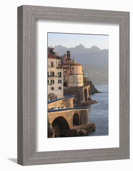 Church of Santa Maria Maddalena and Coast Road with Mountains-Eleanor Scriven-Framed Photographic Print