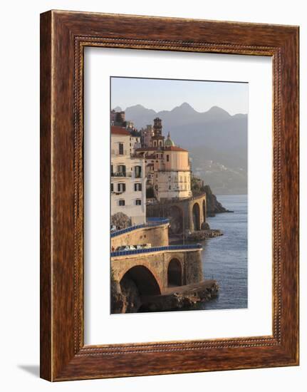 Church of Santa Maria Maddalena and Coast Road with Mountains-Eleanor Scriven-Framed Photographic Print