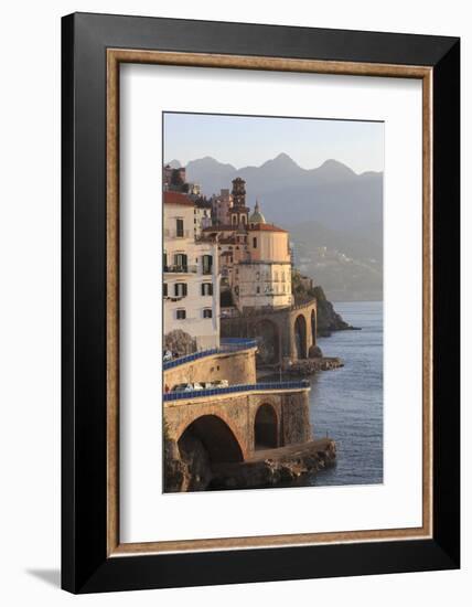 Church of Santa Maria Maddalena and Coast Road with Mountains-Eleanor Scriven-Framed Photographic Print