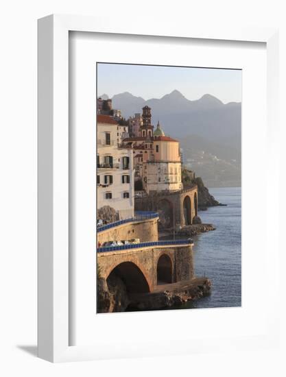 Church of Santa Maria Maddalena and Coast Road with Mountains-Eleanor Scriven-Framed Photographic Print