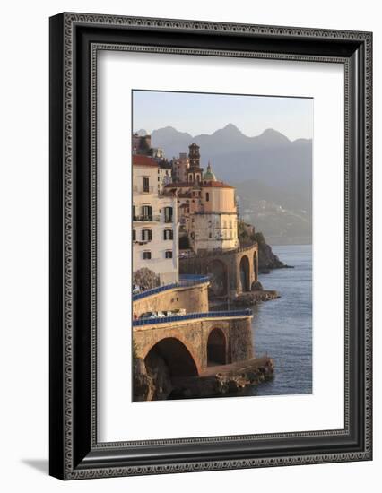 Church of Santa Maria Maddalena and Coast Road with Mountains-Eleanor Scriven-Framed Photographic Print