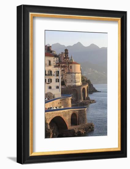 Church of Santa Maria Maddalena and Coast Road with Mountains-Eleanor Scriven-Framed Photographic Print