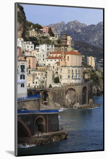 Church of Santa Maria Maddalena and Coast Road-Eleanor Scriven-Mounted Photographic Print