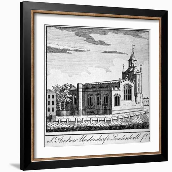 Church of St Andrew Undershaft, Leadenhall Street, London, C1750-null-Framed Giclee Print
