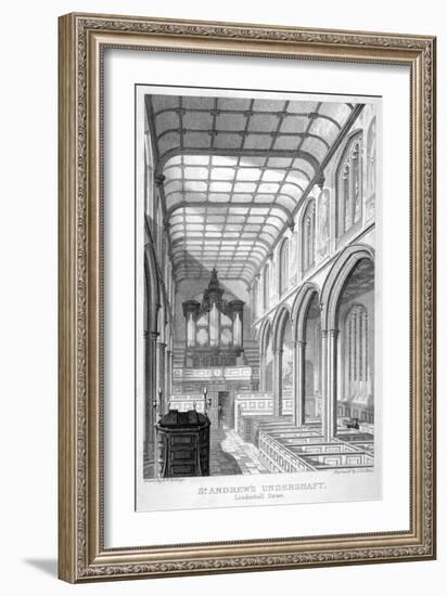 Church of St Andrew Undershaft, Leadenhall Street, London, C1837-John Le Keux-Framed Giclee Print