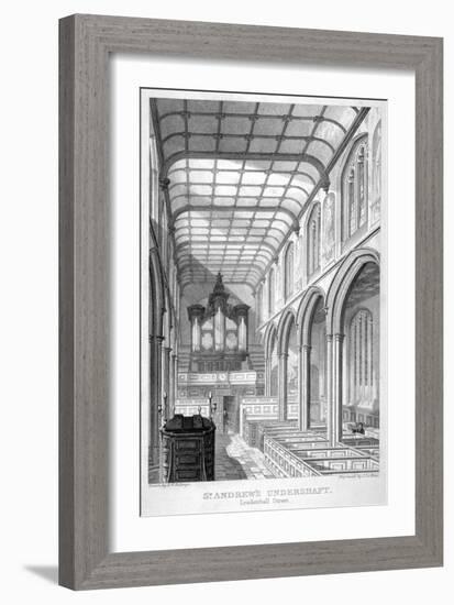 Church of St Andrew Undershaft, Leadenhall Street, London, C1837-John Le Keux-Framed Giclee Print