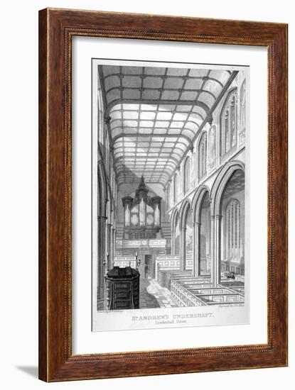 Church of St Andrew Undershaft, Leadenhall Street, London, C1837-John Le Keux-Framed Giclee Print