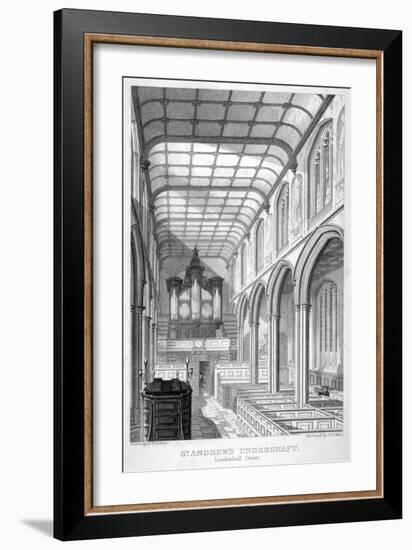 Church of St Andrew Undershaft, Leadenhall Street, London, C1837-John Le Keux-Framed Giclee Print