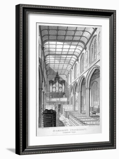 Church of St Andrew Undershaft, Leadenhall Street, London, C1837-John Le Keux-Framed Giclee Print