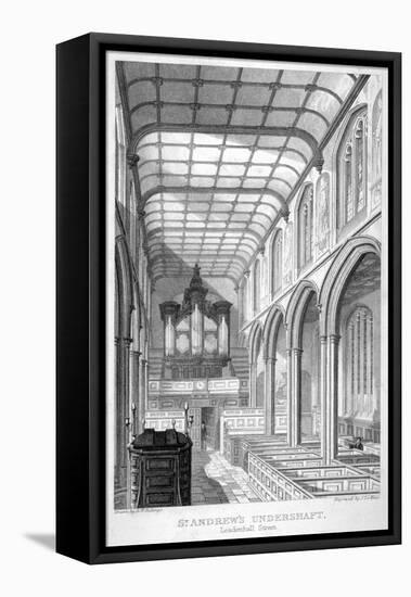 Church of St Andrew Undershaft, Leadenhall Street, London, C1837-John Le Keux-Framed Premier Image Canvas