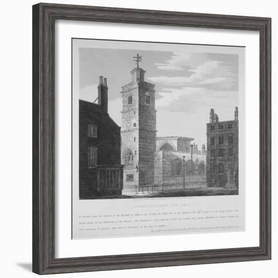 Church of St Bartholomew-The-Less, City of London, 1814-S Jenkins-Framed Giclee Print