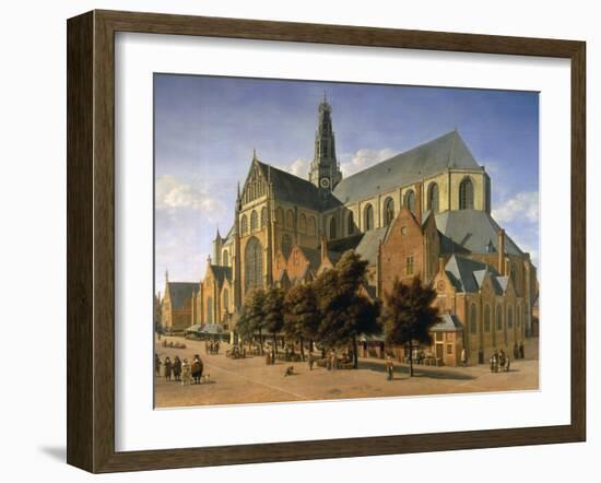 Church of St. Bavo in Haarlem, 1666-Gerrit Adriaensz Berckheyde-Framed Giclee Print