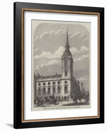 Church of St Benet, Gracechurch-Street, About to Be Demolished-Frank Watkins-Framed Giclee Print