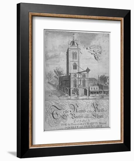 Church of St Botolph, Aldgate, City of London, 1750-null-Framed Giclee Print