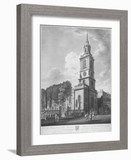 Church of St Botolph Without Bishopsgate, City of London, 1802-George Hawkins-Framed Giclee Print