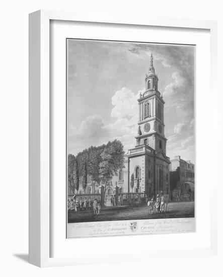 Church of St Botolph Without Bishopsgate, City of London, 1802-George Hawkins-Framed Giclee Print