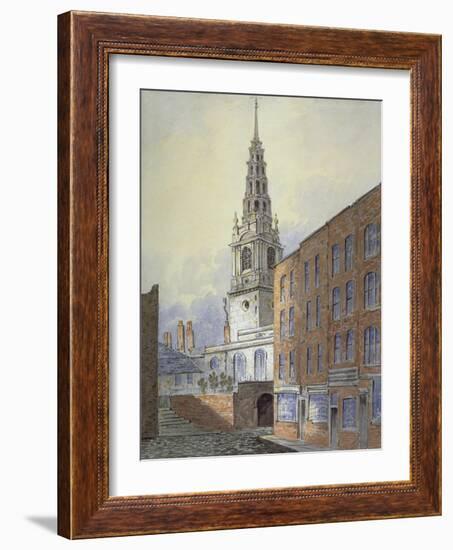 Church of St Bride, Fleet Street, City of London, C1815-William Pearson-Framed Giclee Print