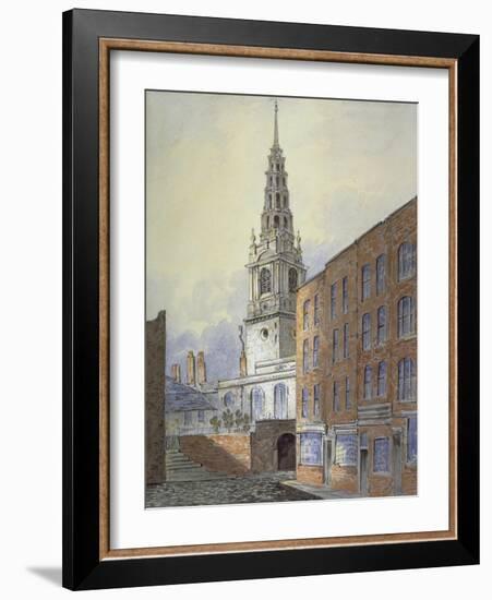 Church of St Bride, Fleet Street, City of London, C1815-William Pearson-Framed Giclee Print