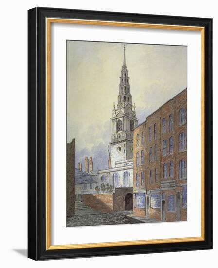 Church of St Bride, Fleet Street, City of London, C1815-William Pearson-Framed Giclee Print