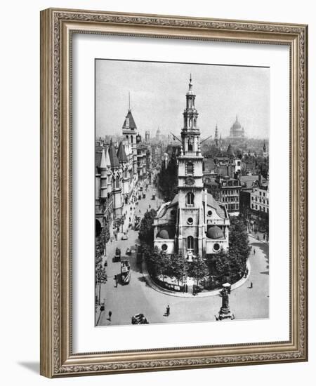 Church of St Clement Danes, the Strand and Fleet Street from Australia House, London, 1926-1927-McLeish-Framed Giclee Print