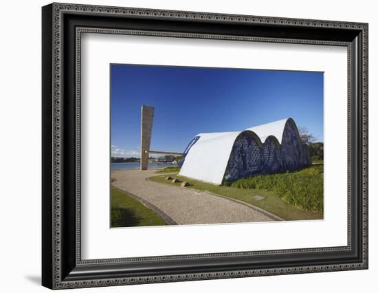 Church of St. Francis of Assisi, Pampulha Lake, Pampulha, Belo Horizonte, Minas Gerais, Brazil-Ian Trower-Framed Photographic Print