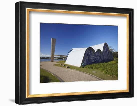 Church of St. Francis of Assisi, Pampulha Lake, Pampulha, Belo Horizonte, Minas Gerais, Brazil-Ian Trower-Framed Photographic Print