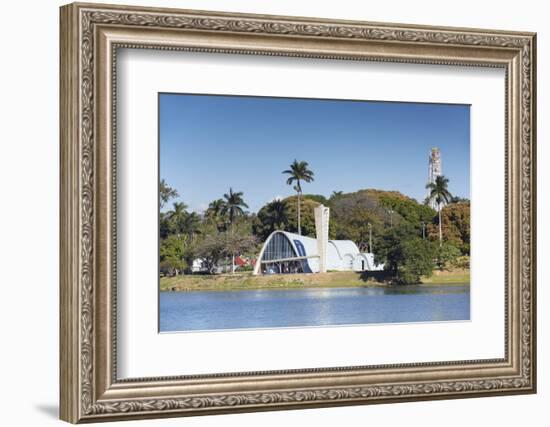 Church of St. Francis of Assisi, Pampulha Lake, Pampulha, Belo Horizonte, Minas Gerais, Brazil-Ian Trower-Framed Photographic Print