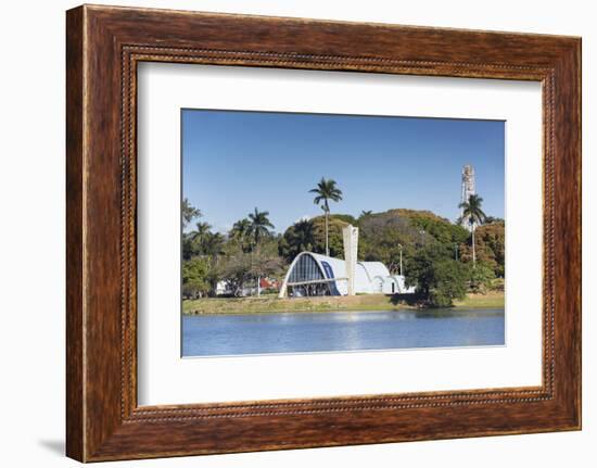 Church of St. Francis of Assisi, Pampulha Lake, Pampulha, Belo Horizonte, Minas Gerais, Brazil-Ian Trower-Framed Photographic Print