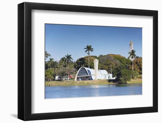 Church of St. Francis of Assisi, Pampulha Lake, Pampulha, Belo Horizonte, Minas Gerais, Brazil-Ian Trower-Framed Photographic Print