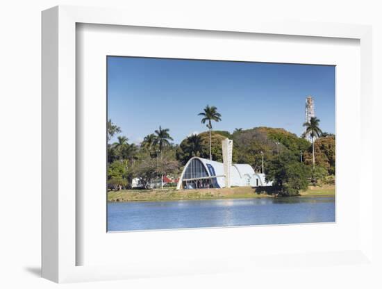 Church of St. Francis of Assisi, Pampulha Lake, Pampulha, Belo Horizonte, Minas Gerais, Brazil-Ian Trower-Framed Photographic Print