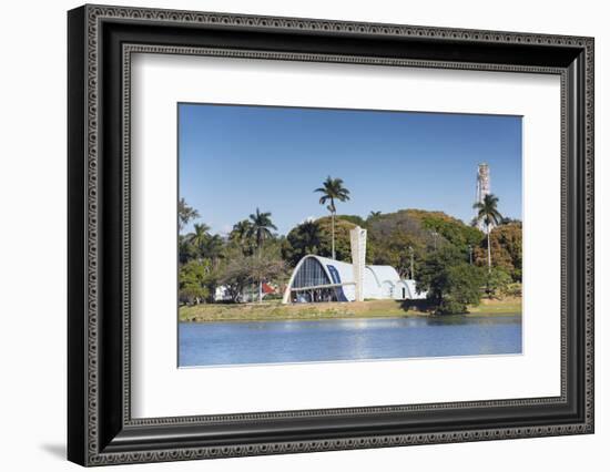 Church of St. Francis of Assisi, Pampulha Lake, Pampulha, Belo Horizonte, Minas Gerais, Brazil-Ian Trower-Framed Photographic Print