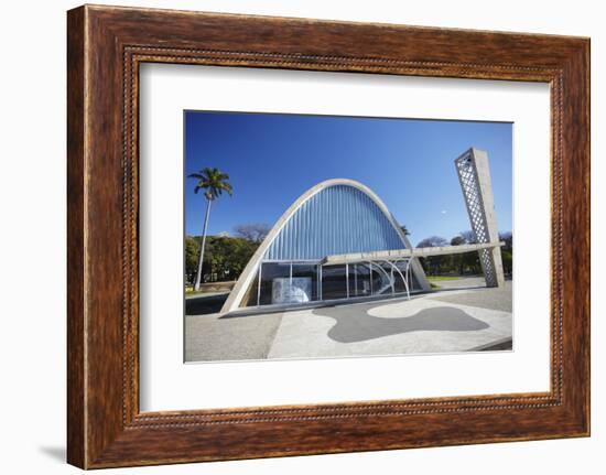 Church of St. Francis of Assisi, Pampulha Lake, Pampulha, Belo Horizonte, Minas Gerais, Brazil-Ian Trower-Framed Photographic Print