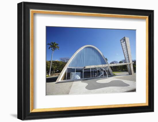 Church of St. Francis of Assisi, Pampulha Lake, Pampulha, Belo Horizonte, Minas Gerais, Brazil-Ian Trower-Framed Photographic Print