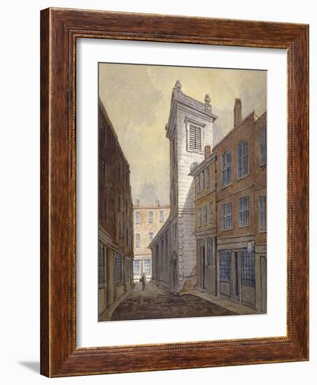 Church of St George Botolph Lane from George Lane, City of London, C1813-William Pearson-Framed Giclee Print
