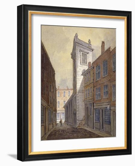 Church of St George Botolph Lane from George Lane, City of London, C1813-William Pearson-Framed Giclee Print