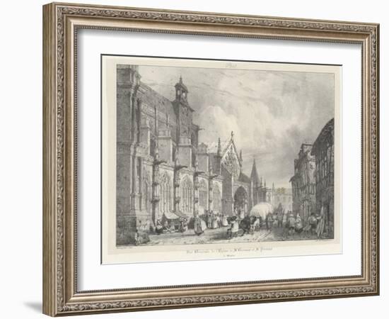 Church of St Gervais and St Protais in Normandy, France, 1824-Richard Parkes Bonington-Framed Giclee Print