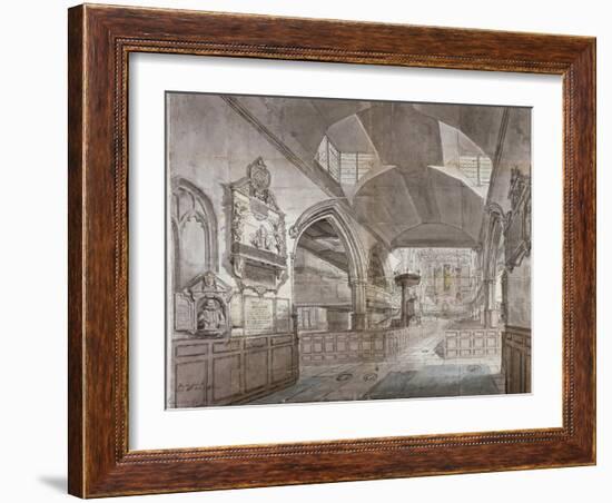 Church of St Giles Without Cripplegate, City of London, 1781-John Carter-Framed Giclee Print
