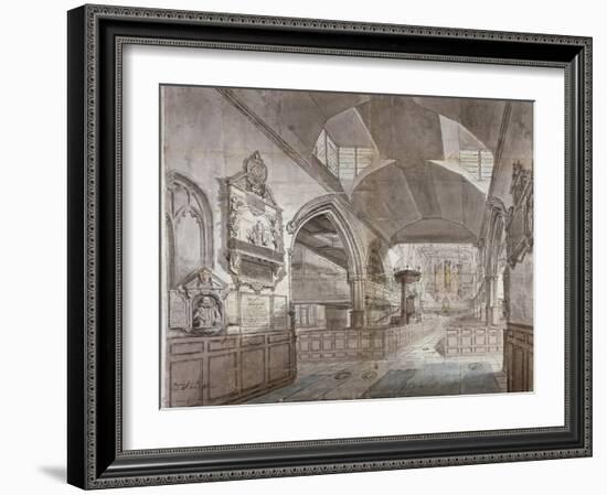 Church of St Giles Without Cripplegate, City of London, 1781-John Carter-Framed Giclee Print