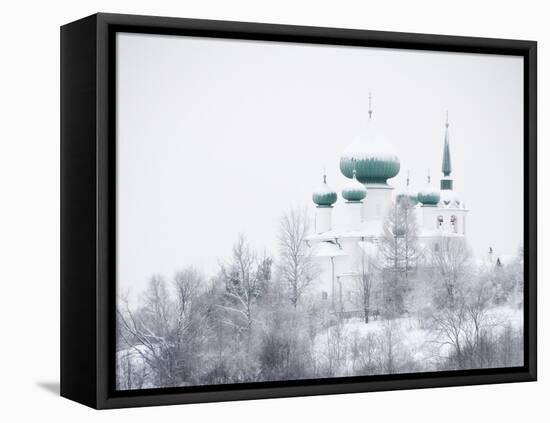 Church of St. John the Baptist in Winter, Staraya Ladoga, Leningrad Region, Russia-Nadia Isakova-Framed Premier Image Canvas