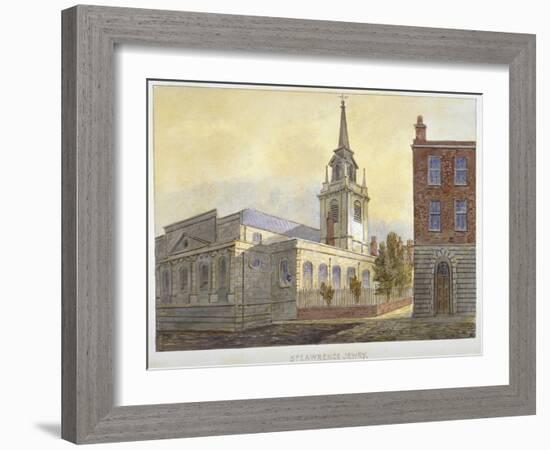 Church of St Lawrence Jewry from Guildhall Yard, City of London, 1810-William Pearson-Framed Giclee Print